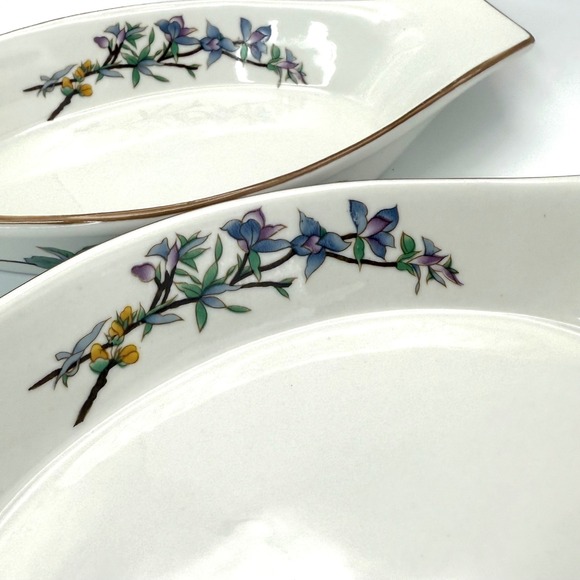 Woodhill Fine Bakeware Au Gratin Dishes Floral Design Oven Safe Set of 2 - Picture 3 of 8